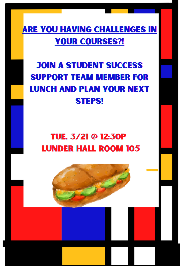 Lunch with Student Support- I'm facing challenges in my classes? What next?!